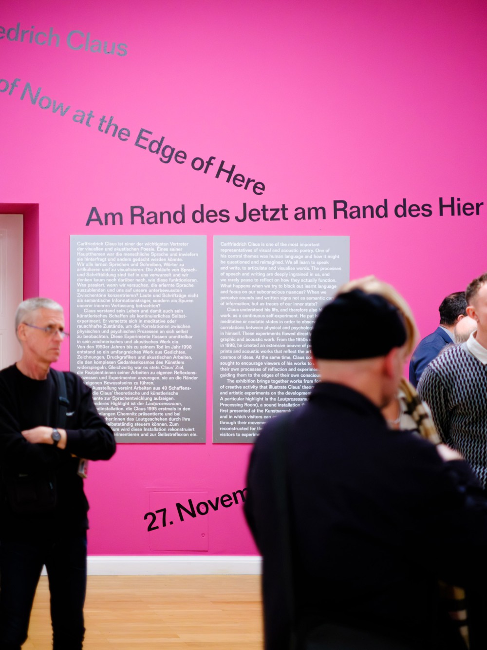 CARLFRIEDRICH CLAUS: AM RAND DES HIER AM RAND DES JETZT