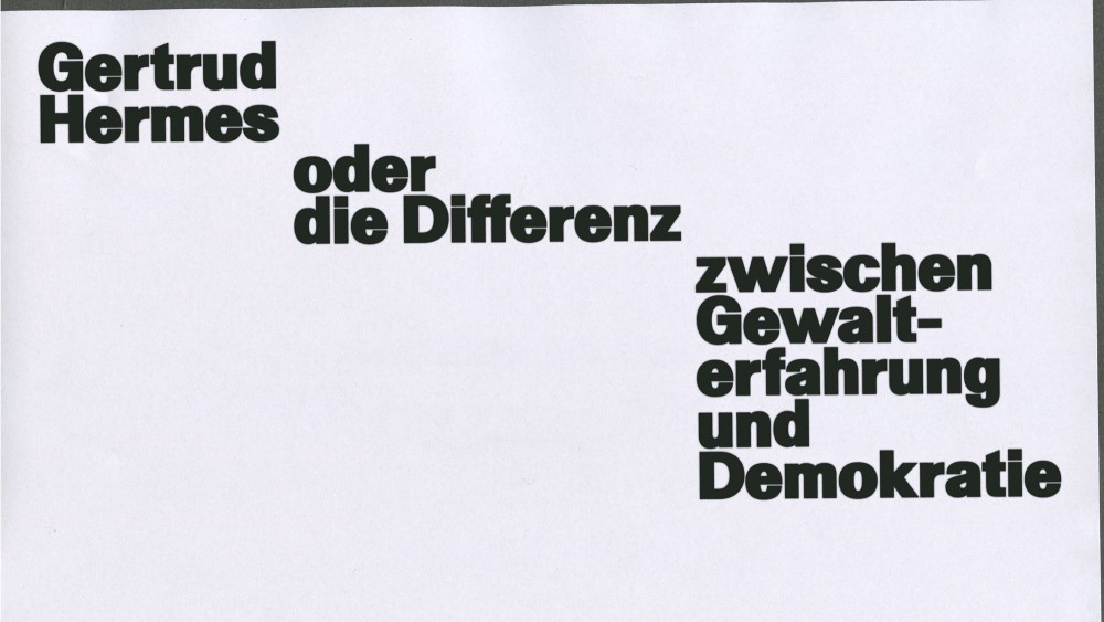 UTE RICHTER: GERTRUD ODER DIE DIFFERENZ