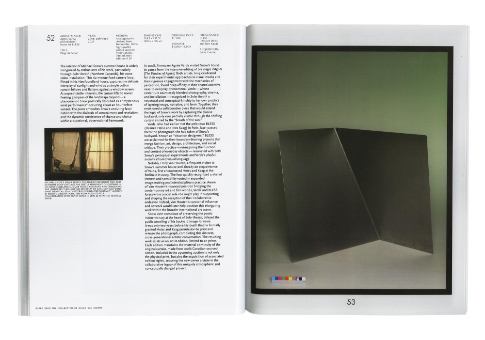 WORKS FROM THE COLLECTION OF HOLLY VAN HOUTEN